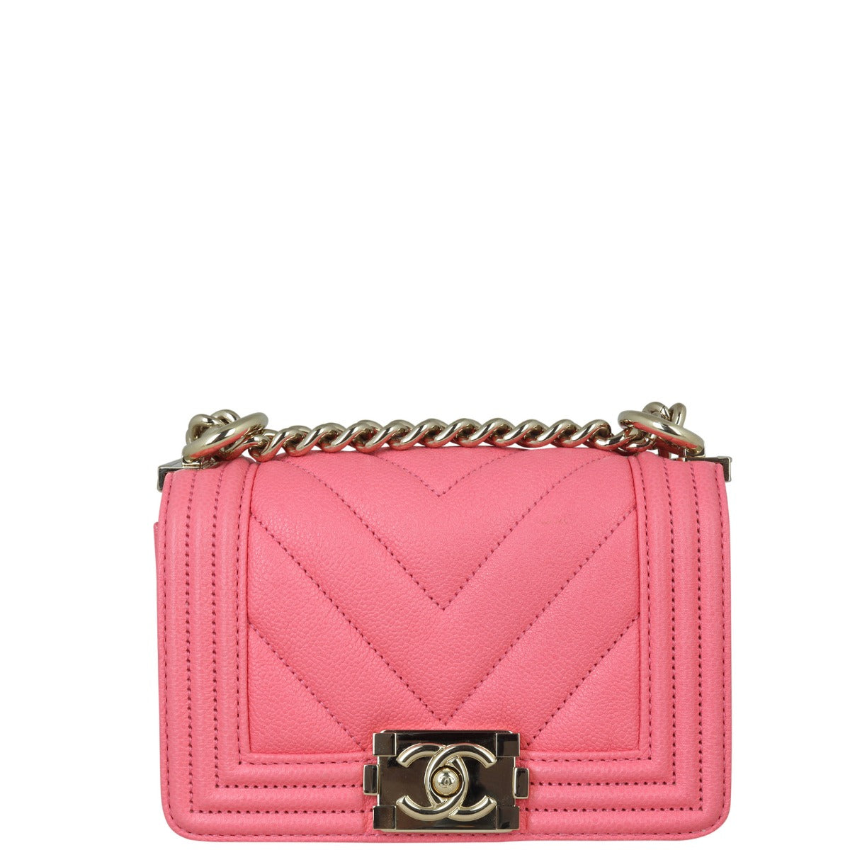 Chanel Boy Chevron Handbag Mini Mini Bag