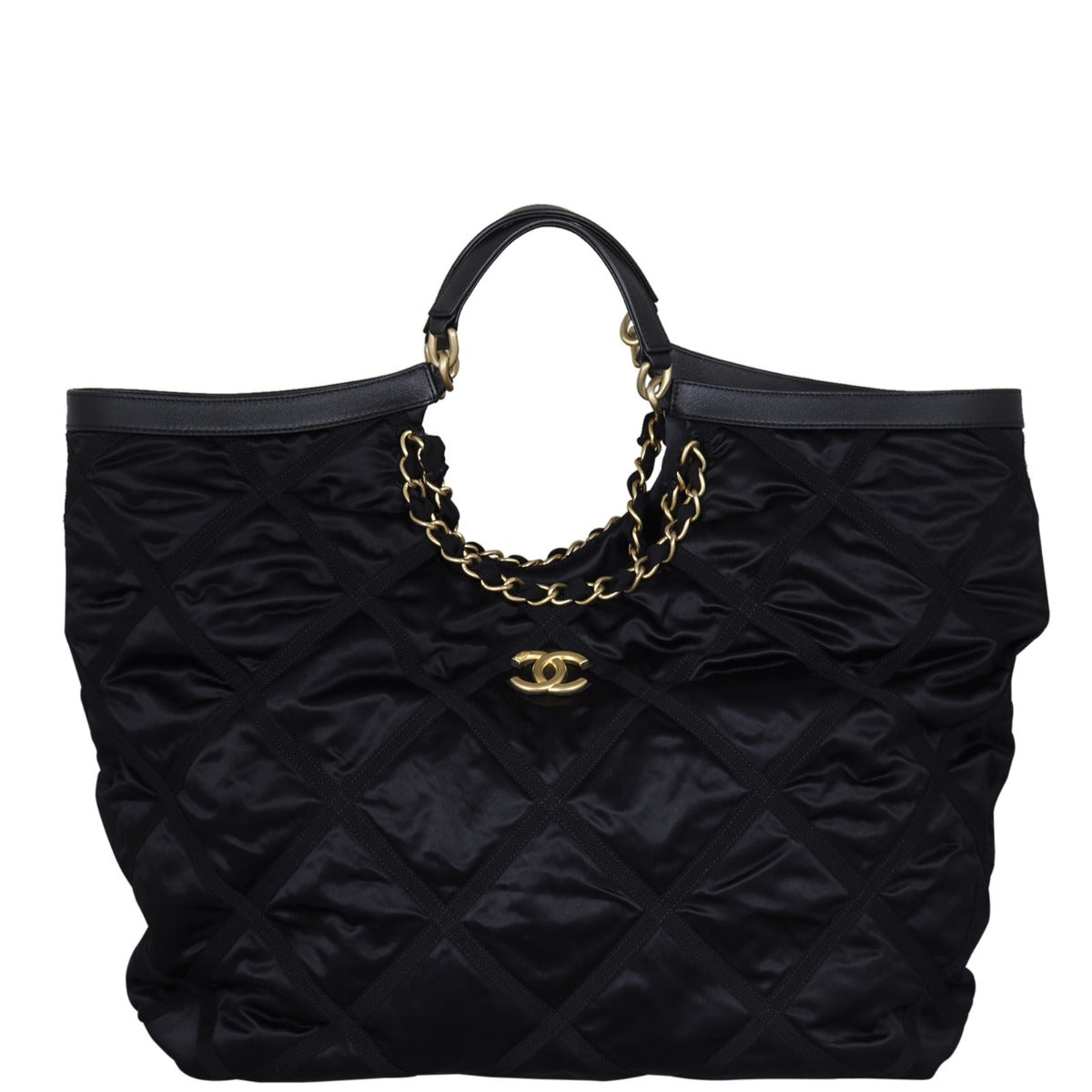 Chanel CC Maxi Shopping Tote Nylon Tote Bag