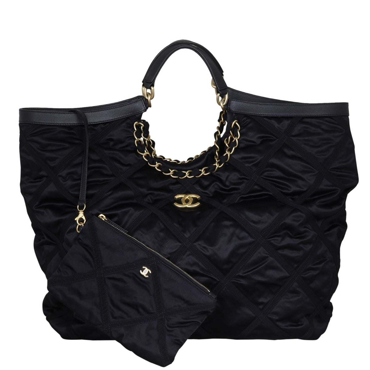 Chanel CC Maxi Shopping Tote Nylon Tote Bag