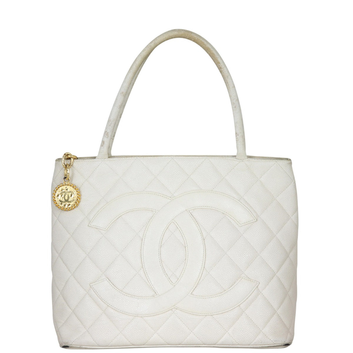 Chanel Medallion Tote Off White Tote Bag