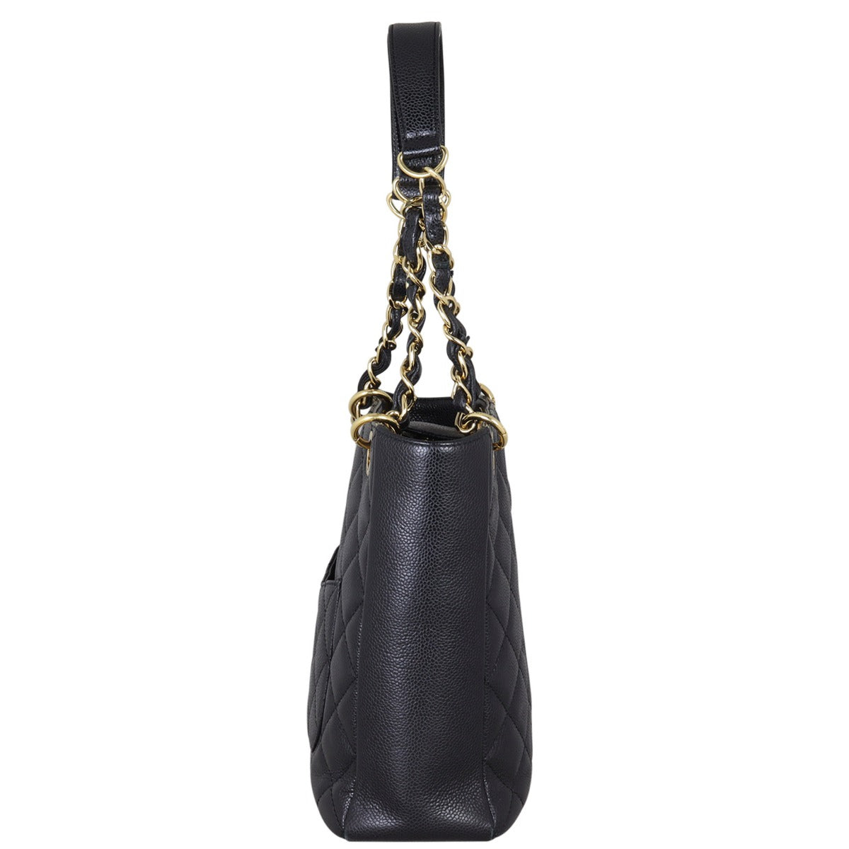 Chanel Petite Shopping Tote Caviar Black Tote Bag