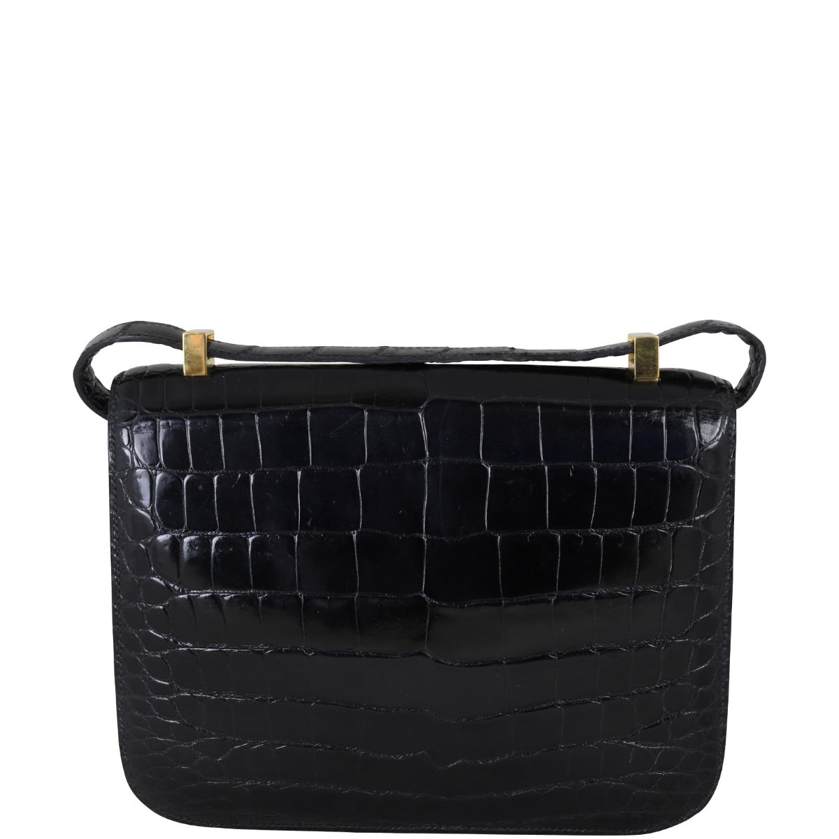 Hermes Constance Caiman Crocodile Shoulder Bag