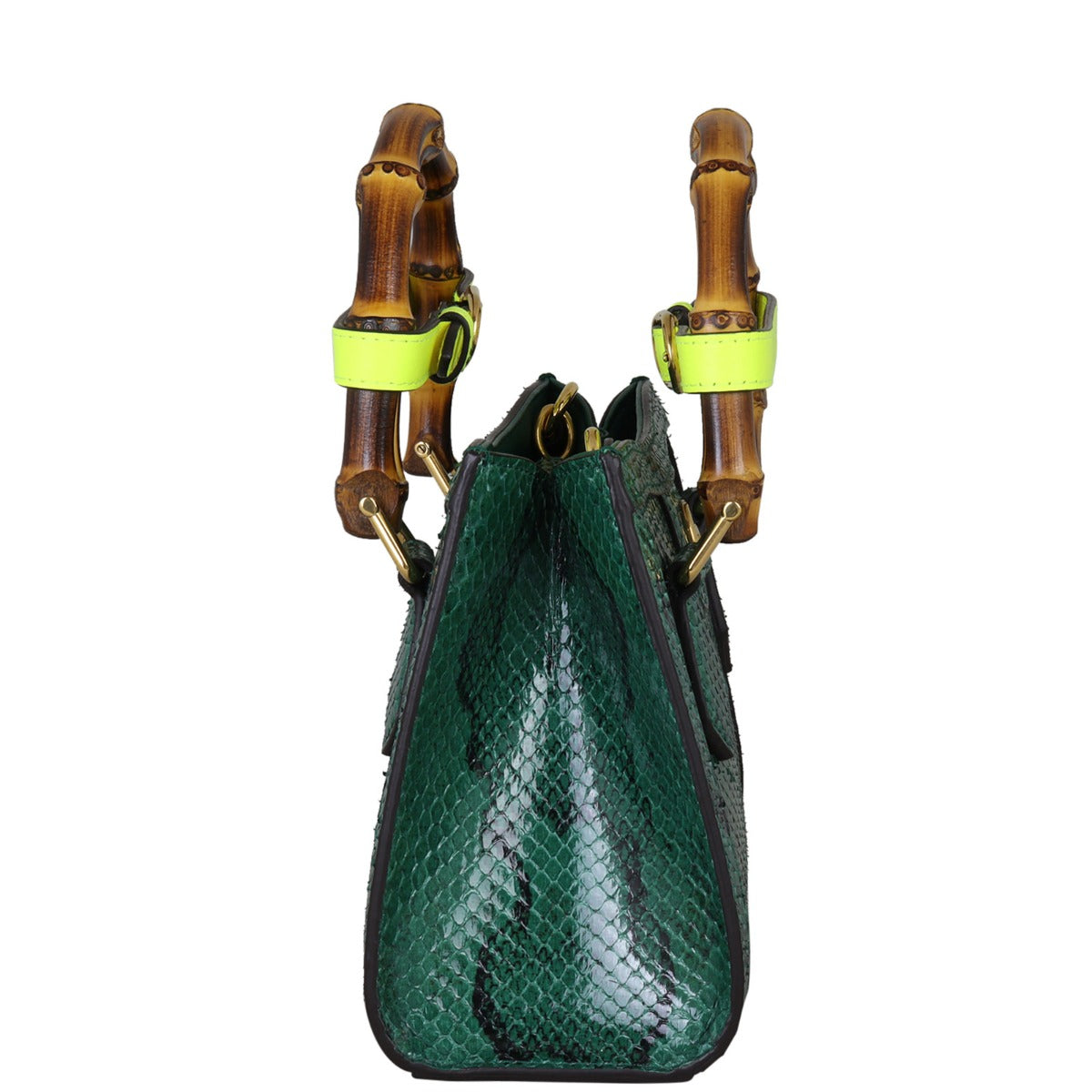 Gucci Diana Bamboo Top Handle Mini Tote Python