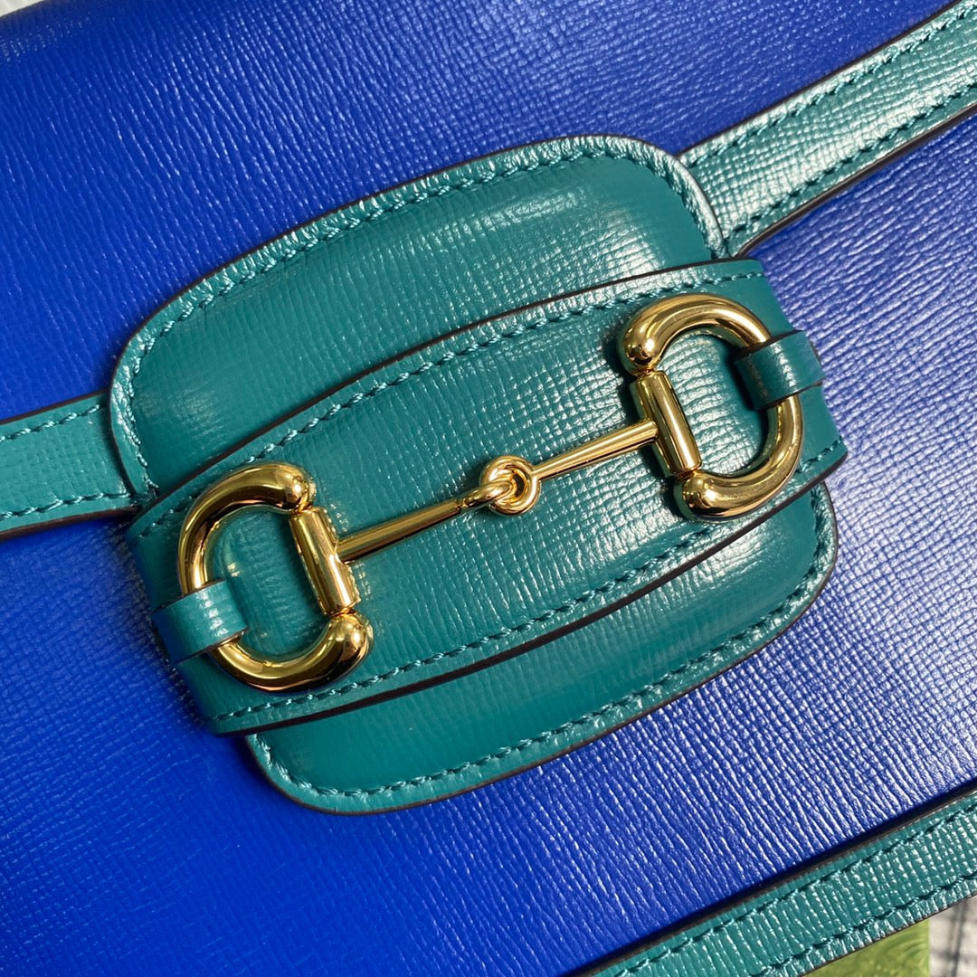 gg Horsebit , ’s 9.8in Blue Shoulder Bag