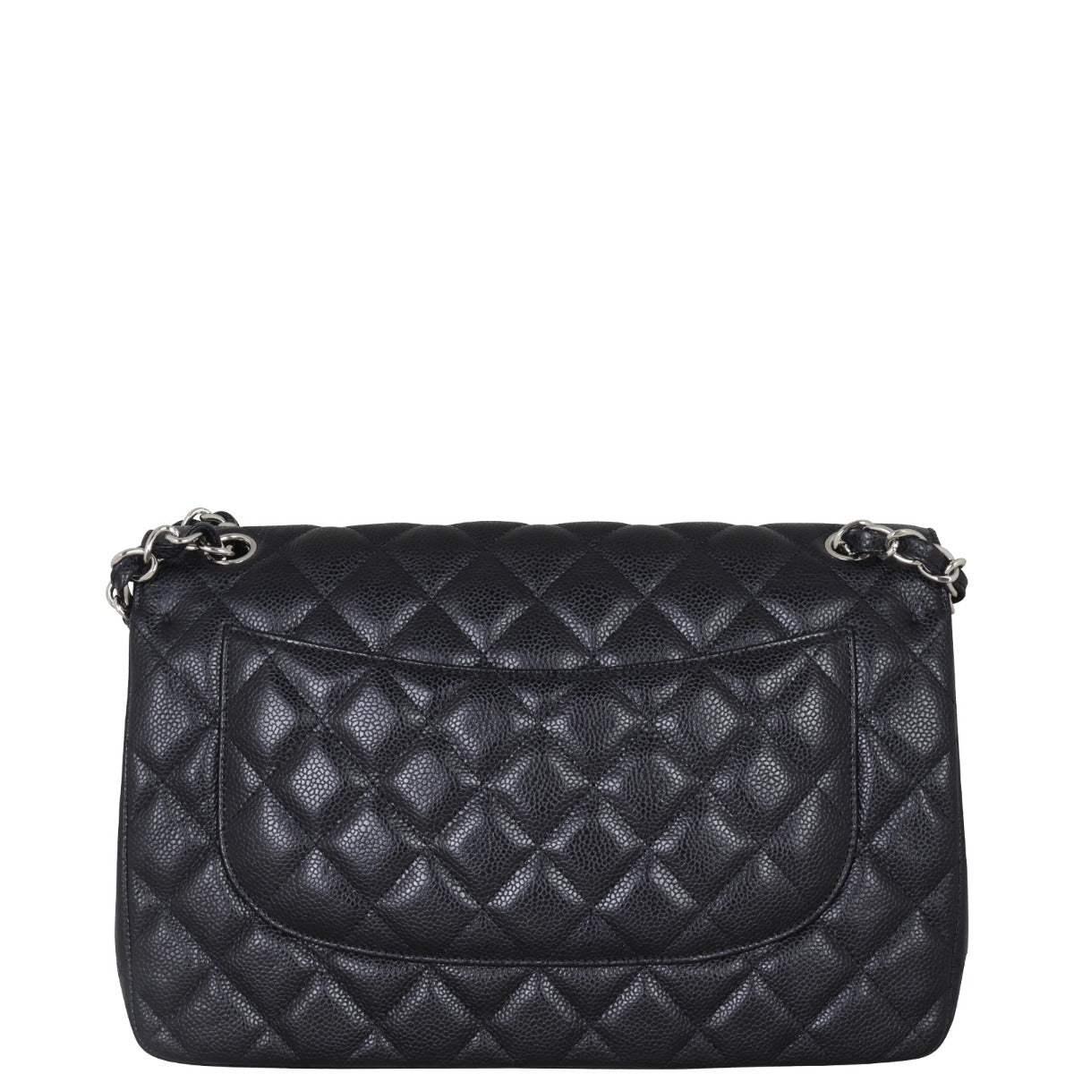 Chanel Classic Double Jumbo Caviar Handbag Black Flap