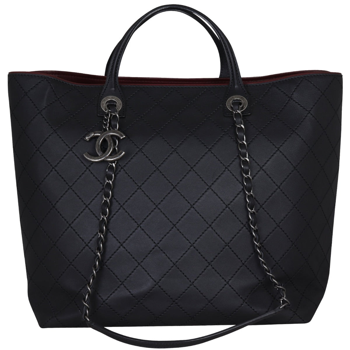 Chanel CC Charm Two Way Shopping Tote Tote Bag