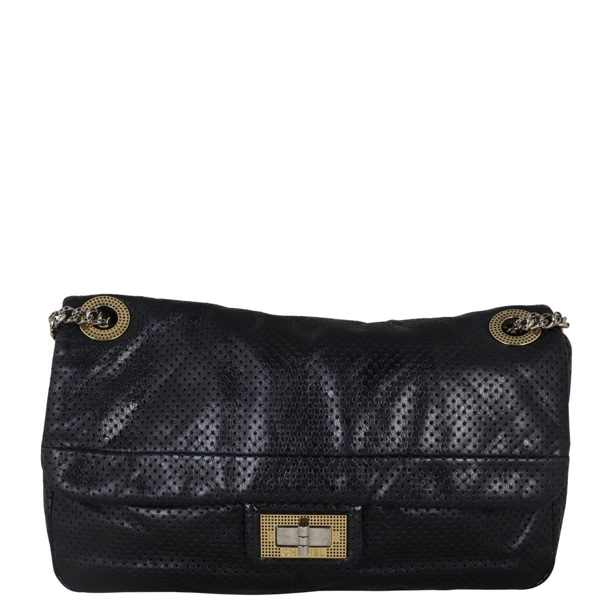 Chanel Perforated Drill Bag Flap Handbag