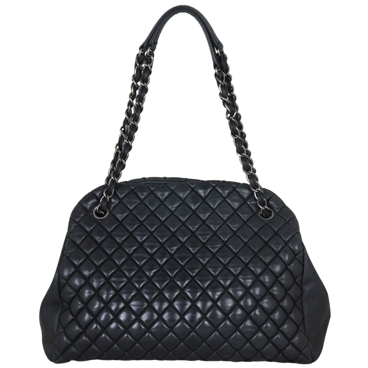 Chanel Mademoiselle Bowler Bag Charcoal Large Handbag