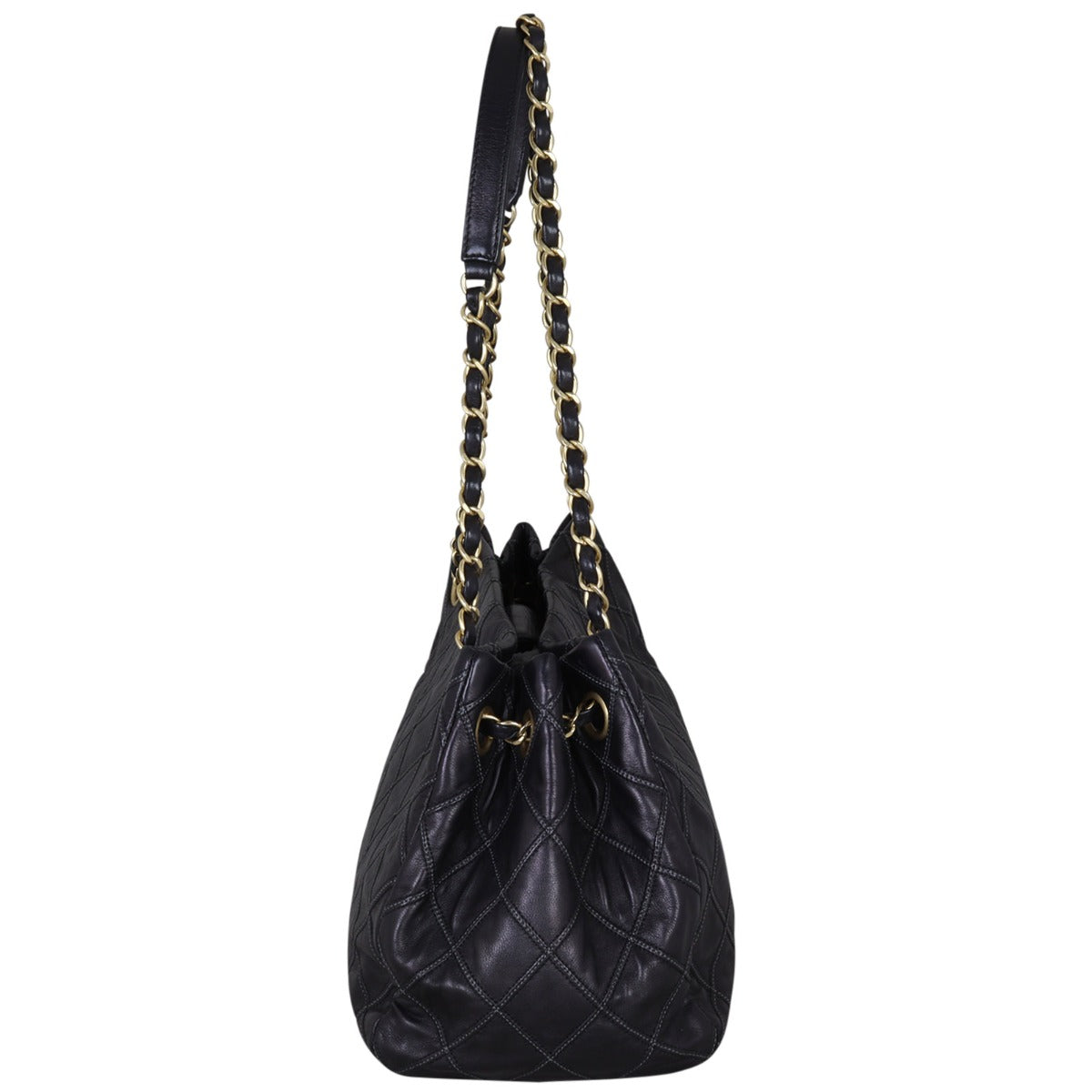 Chanel CC Tote Quilted Black Tote Bag
