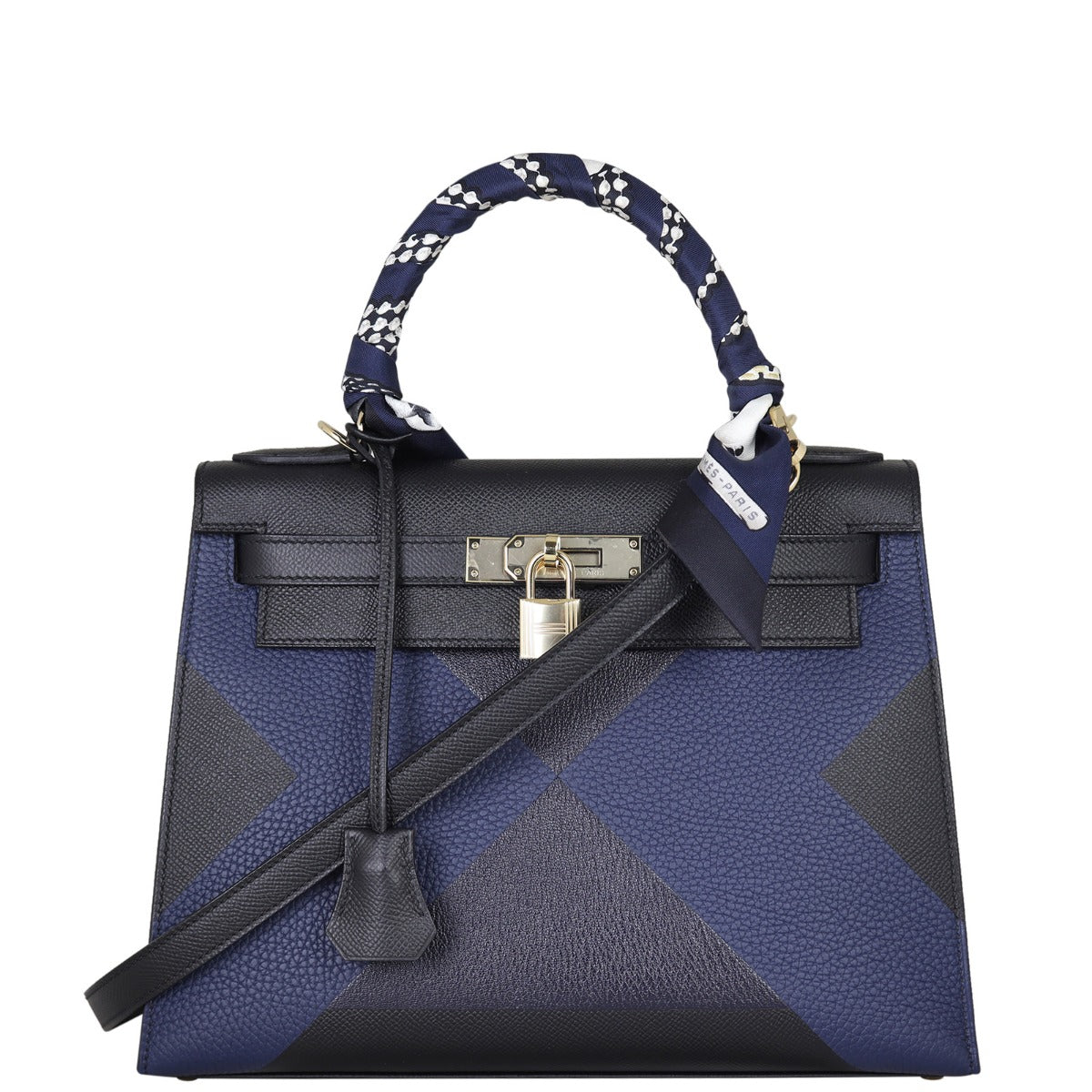 Hermes Kelly Kellygraphie Epsom Taurillon Clemence Chevre Mysore Crossbody Bag