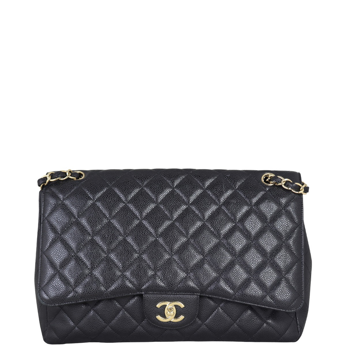 Chanel Classic Single Maxi Handbag Black Flap