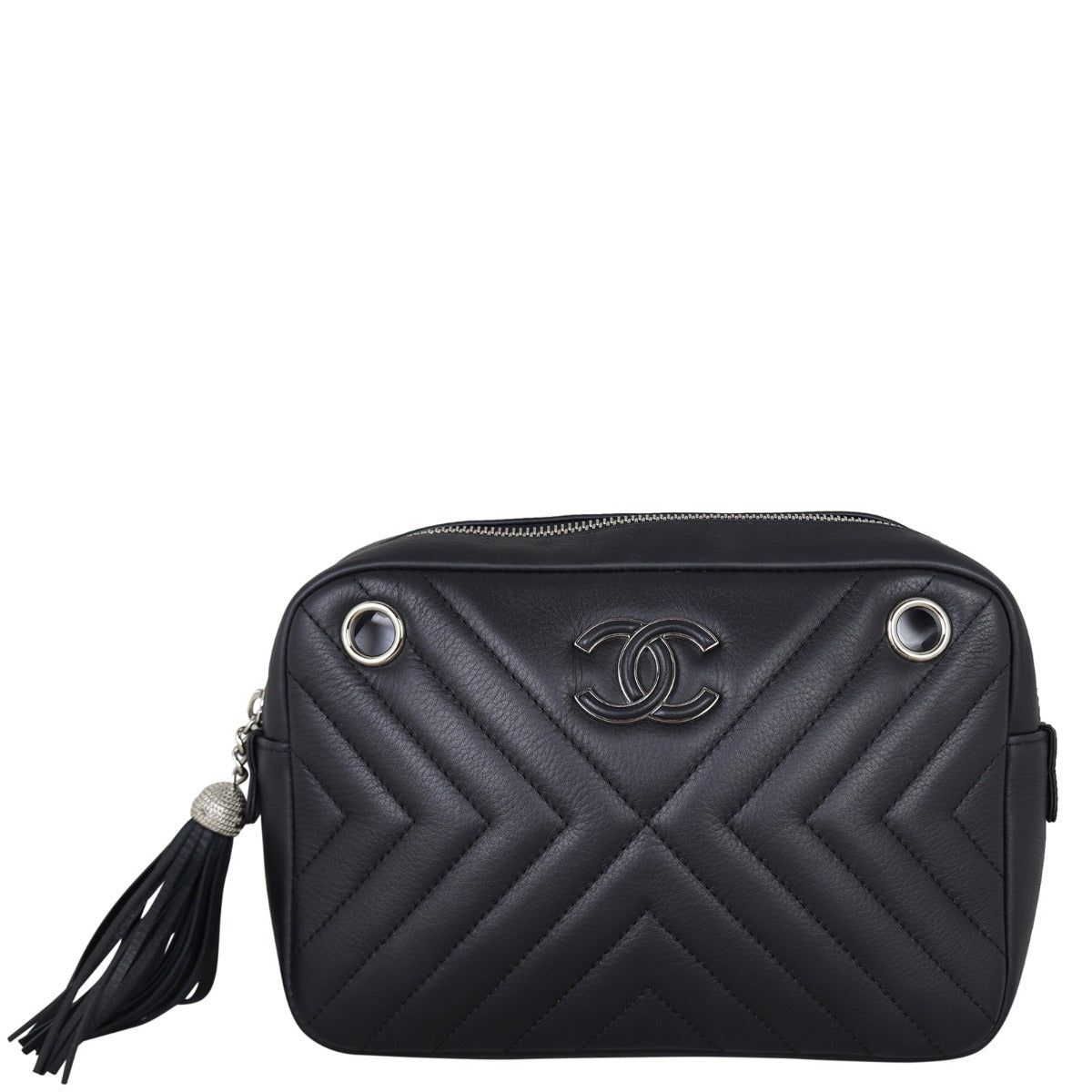 Chanel Diagonal Chevron Camera Bag Handbag