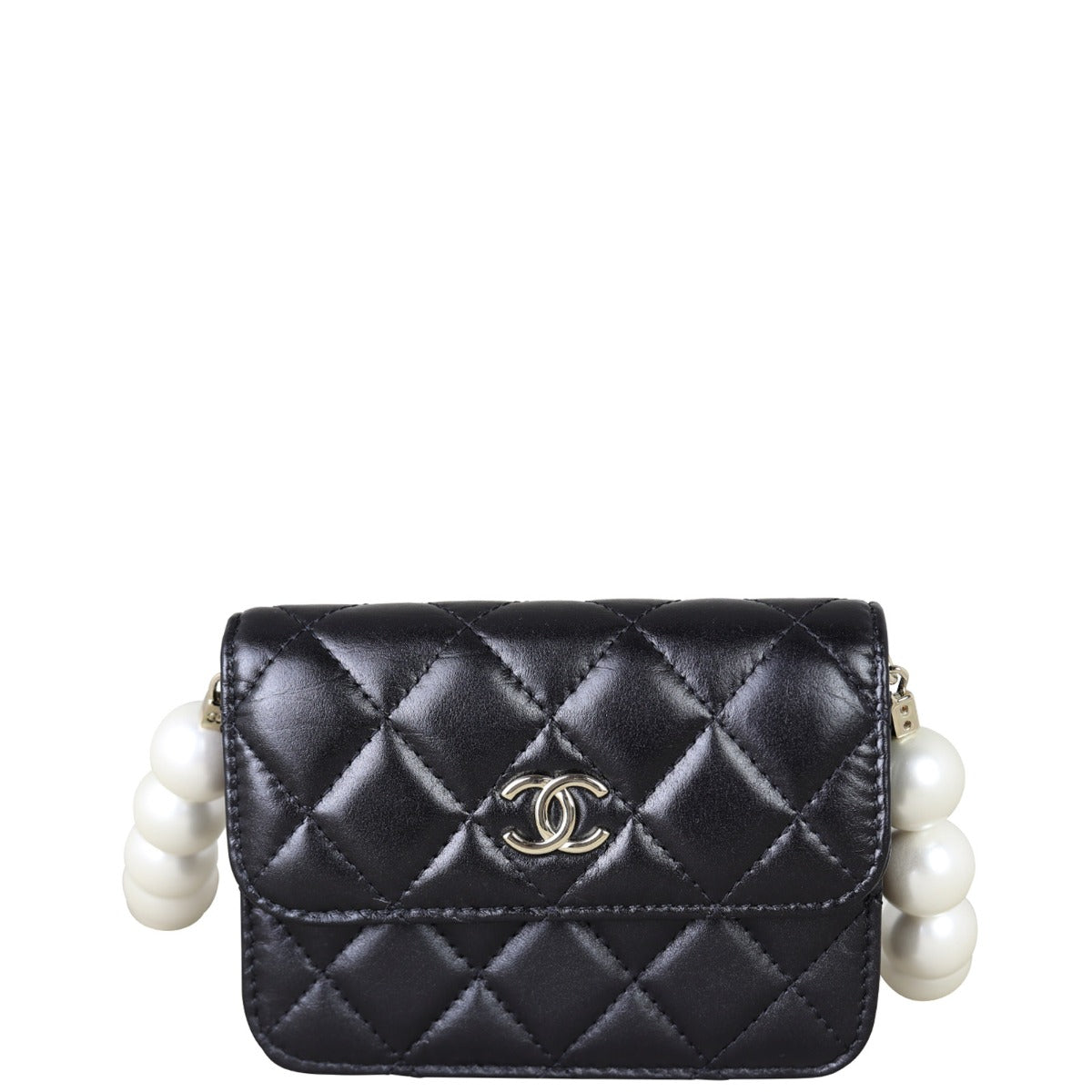Chanel Micro Wallet on Pearl Strap Handbag Chain