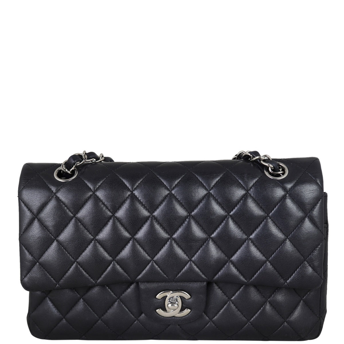 Chanel Classic Double 13 Series Handbag Black Medium