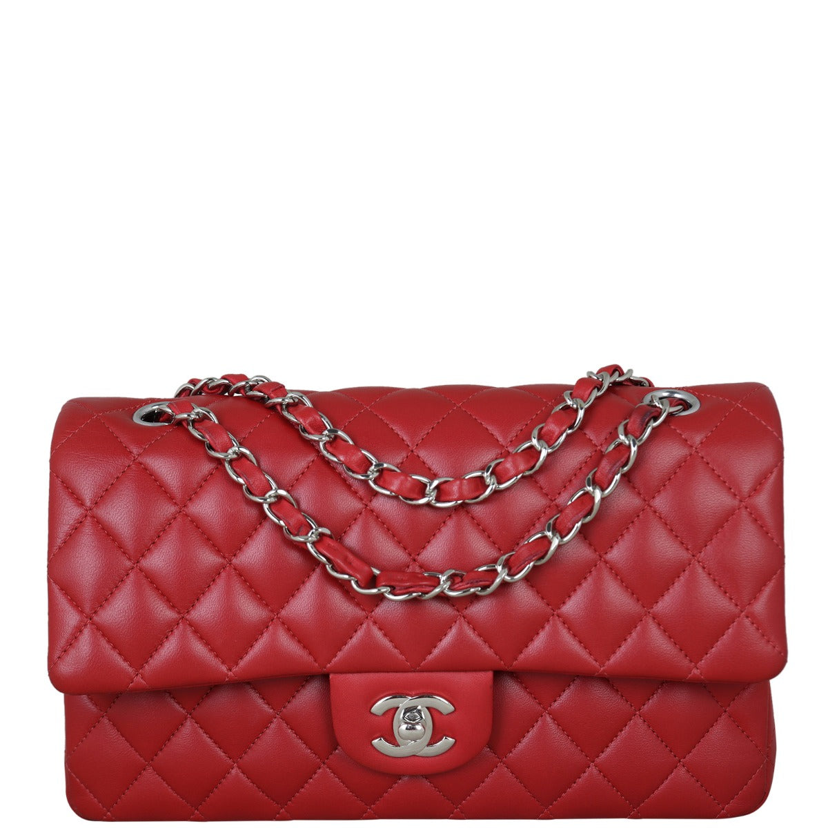 Chanel Classic Double 30 Series Handbag Red Medium