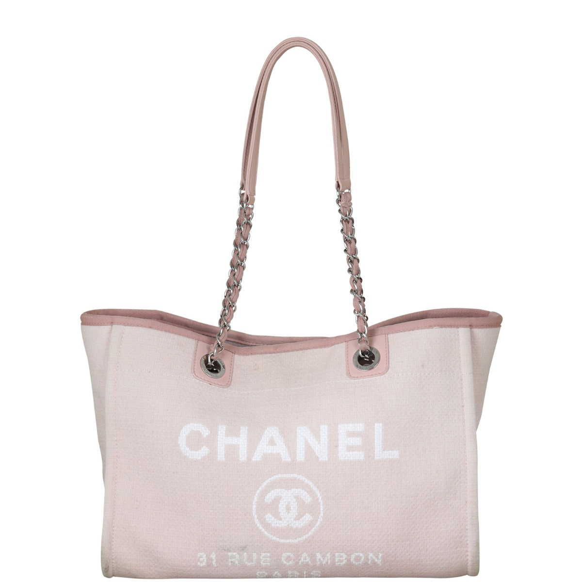 Chanel Deauville Tote Baby Pink Small Tote Bag