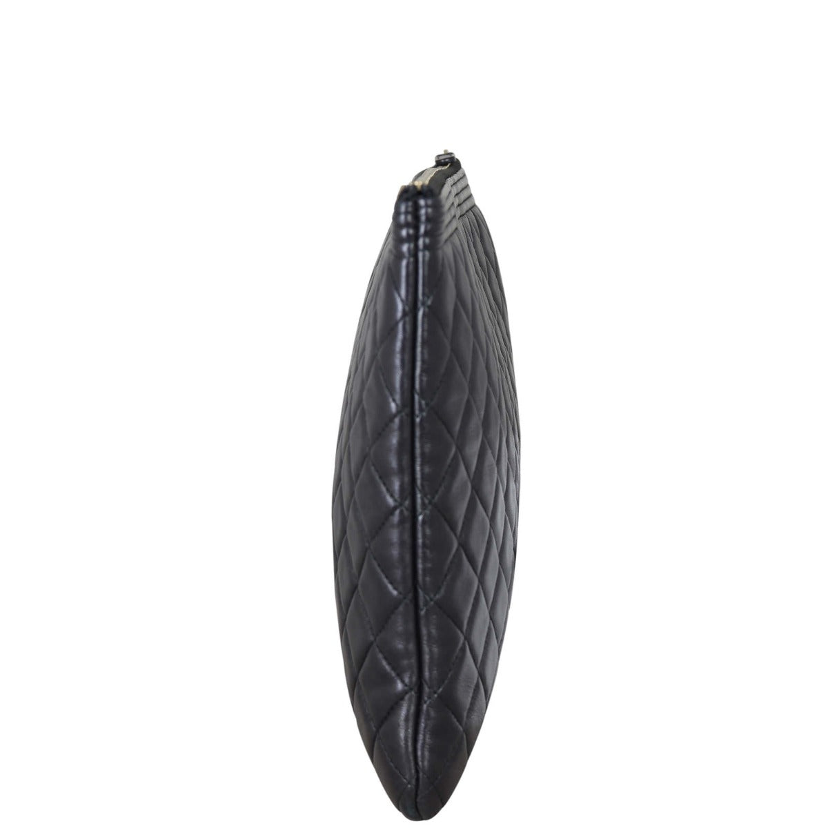 Chanel Boy O-Case Lambskin Handbag Black Large