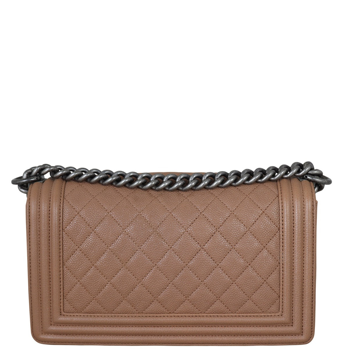 Chanel Boy Old 23 Series Handbag Brown Medium