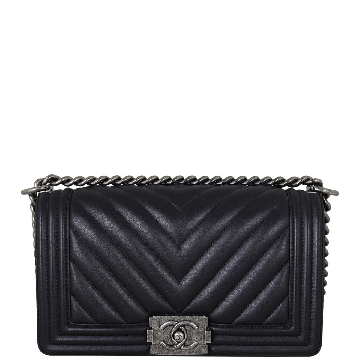 Chanel Boy Old Chevron 22 Series Handbag Medium