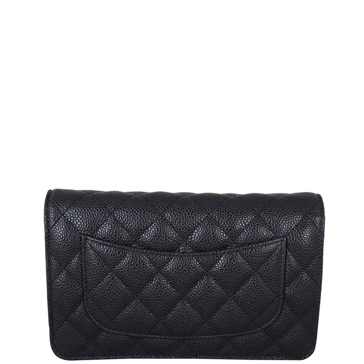 Chanel Classic Wallet on Caviar Hardware Handbag Silver Chain