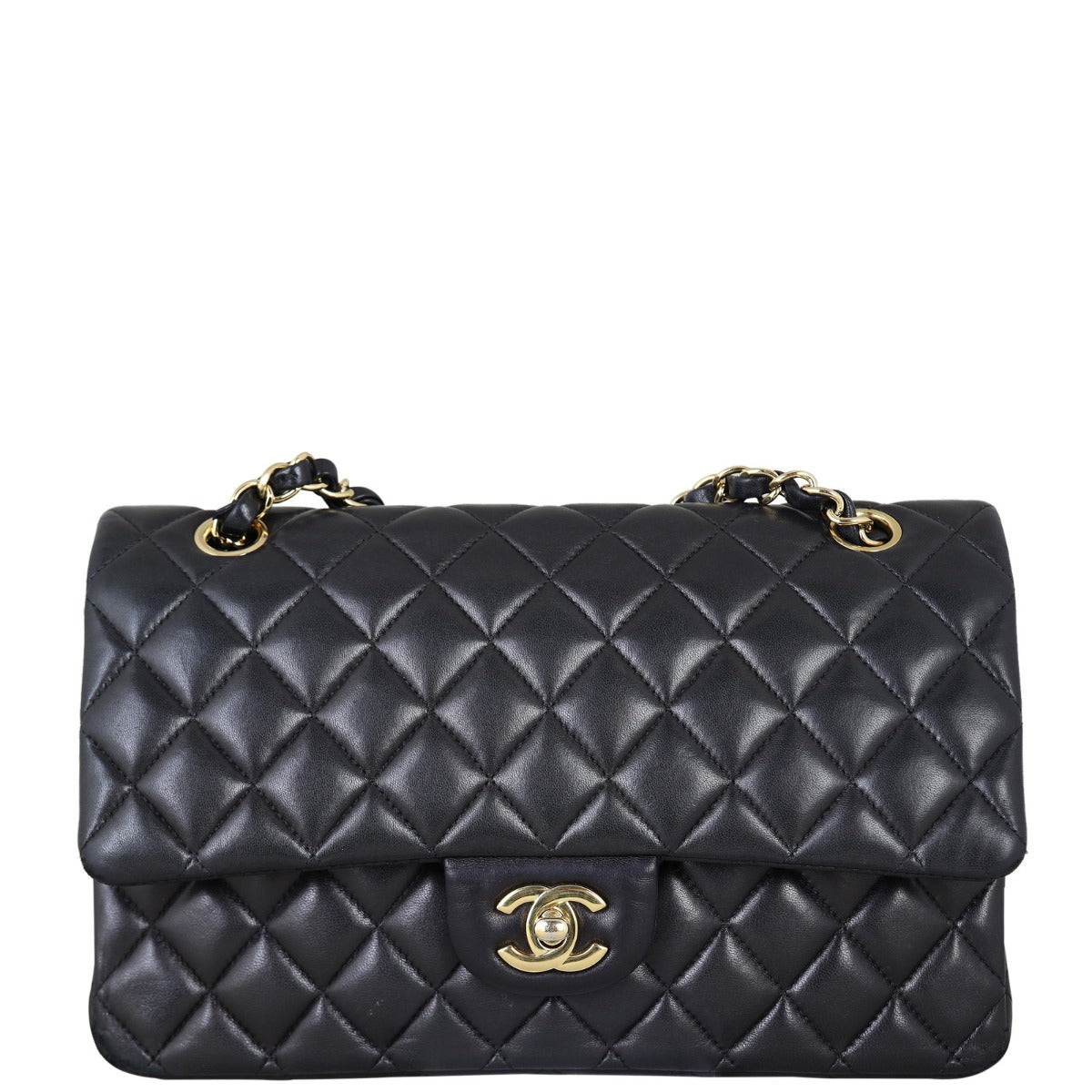 Chanel Classic Double 19 Series Handbag Black Medium