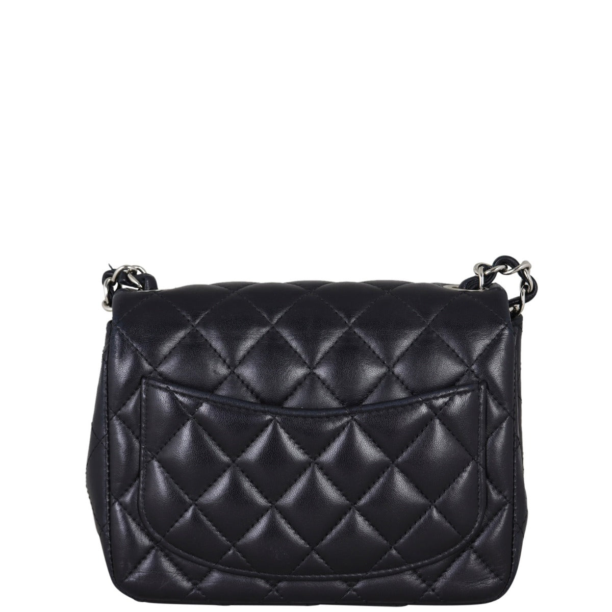 Chanel Classic Square Lambskin Handbag Black Mini Mini Bag