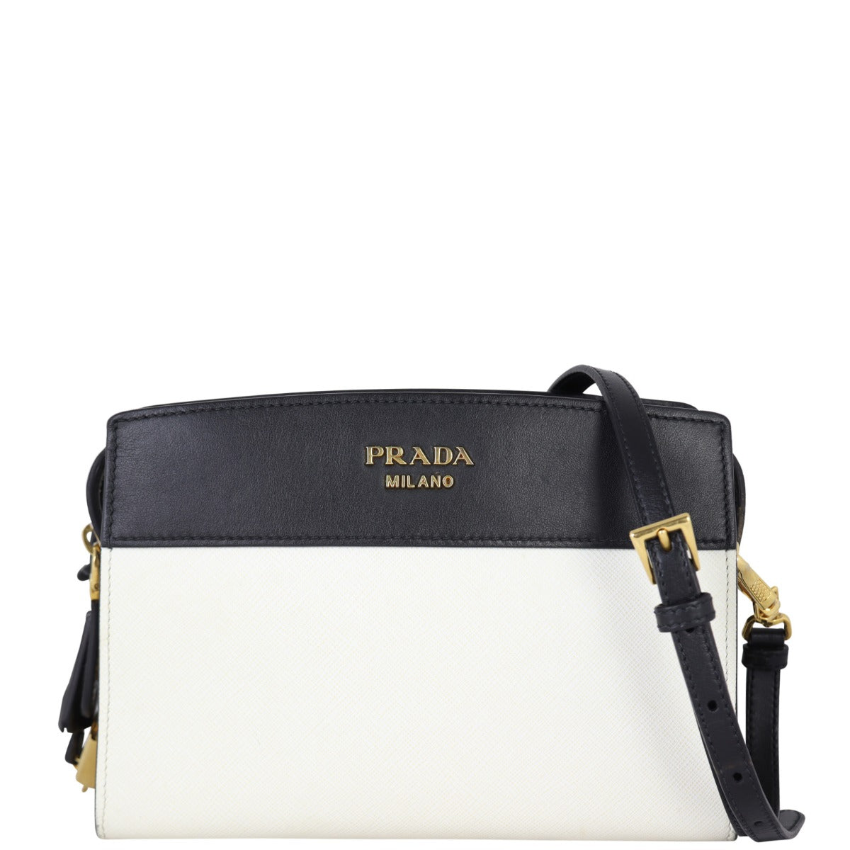 Prada Saffiano City Calf Esplanade Crossbody Handbag Crossbody Bag