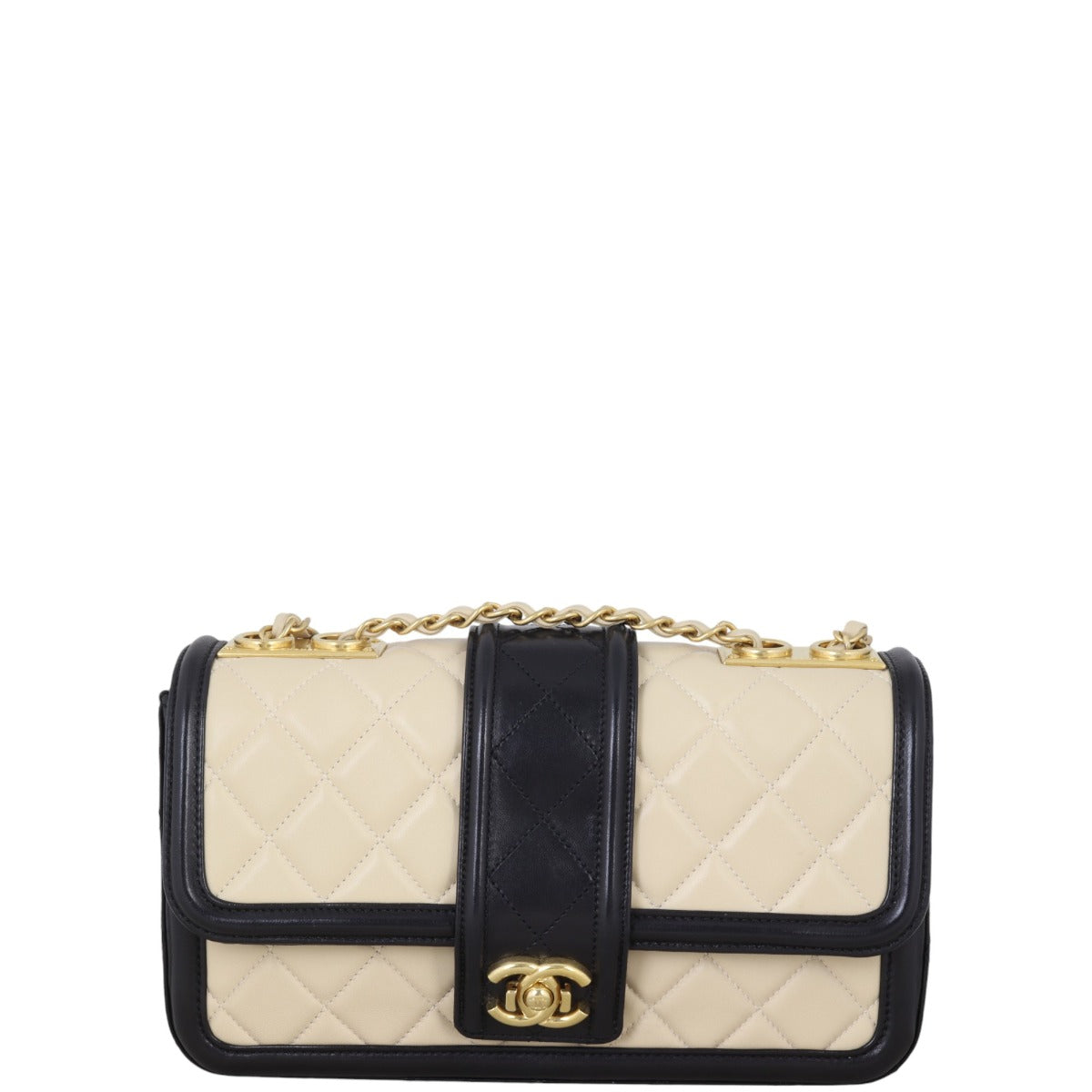 Chanel Elegant CC Flap Bag Quilted White Crossbody Bag