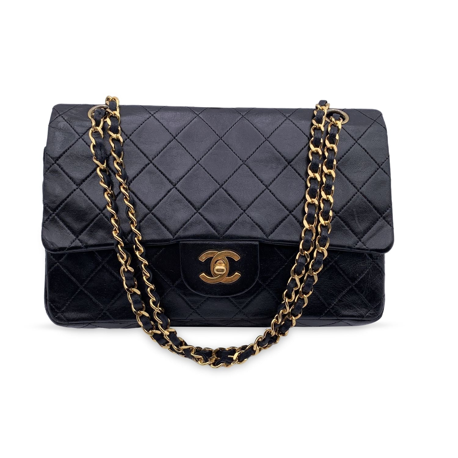 Chanel Black Quilted Timeless Classic 2.55 Shoulder Bag 25 Cm