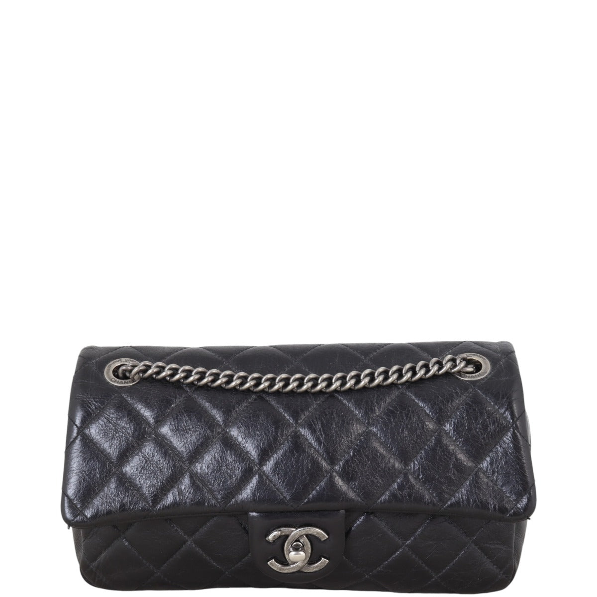 Chanel CC Duo Colour Bag Black Flap Shoulder Bag
