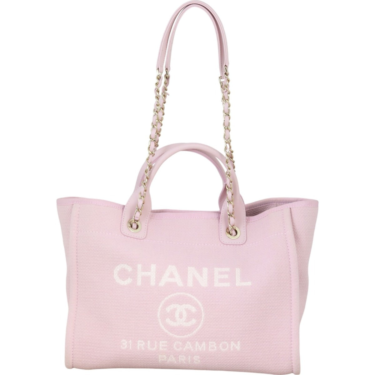 Chanel Deauville Tote Pink Small Shoulder Bag