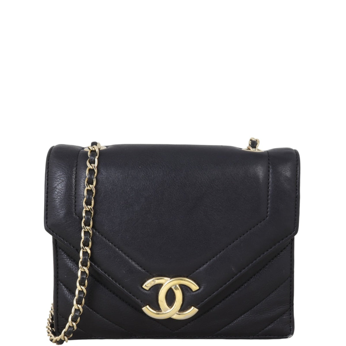Chanel Envelope Square Bag Black Flap Crossbody Bag
