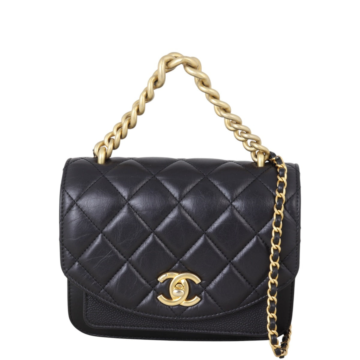 Chanel CC Handle Bag Black Chain Crossbody Bag