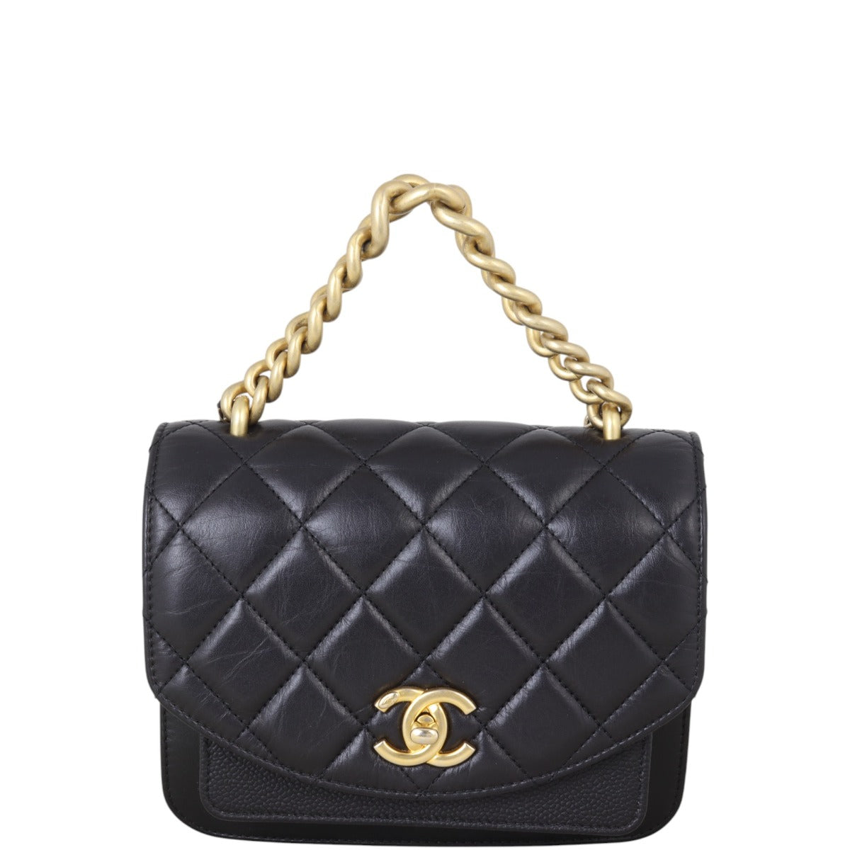 Chanel CC Handle Bag Black Chain Crossbody Bag