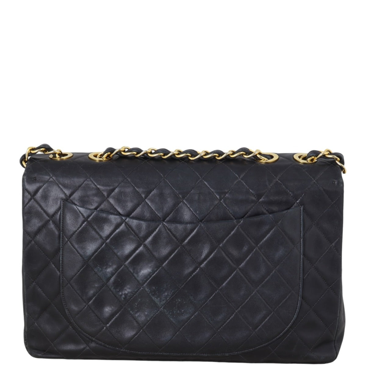 Chanel Maxi Jumbo XL Single Handbag Quilted Black