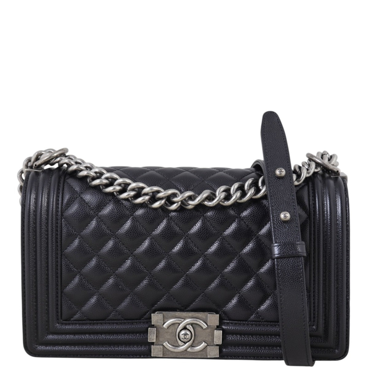 Chanel Boy Old Handbag Quilted Black