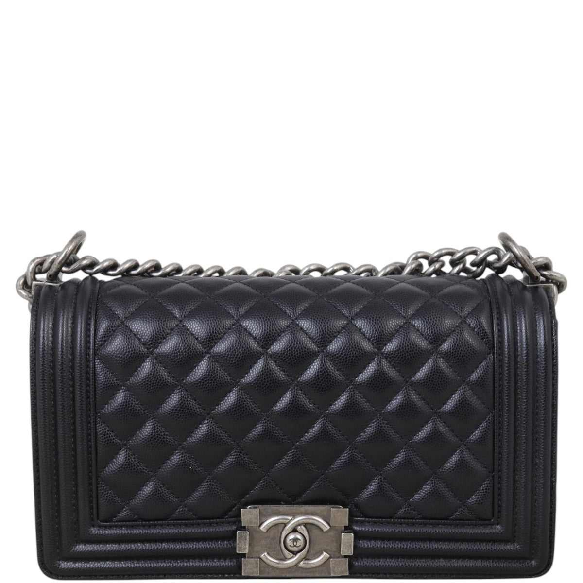 Chanel Boy Old Handbag Quilted Black