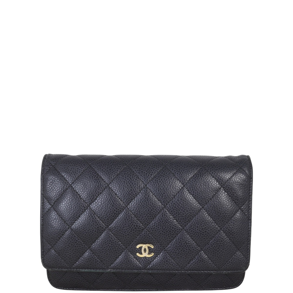Chanel Classic Wallet on Handbag Black Chain Crossbody Bag