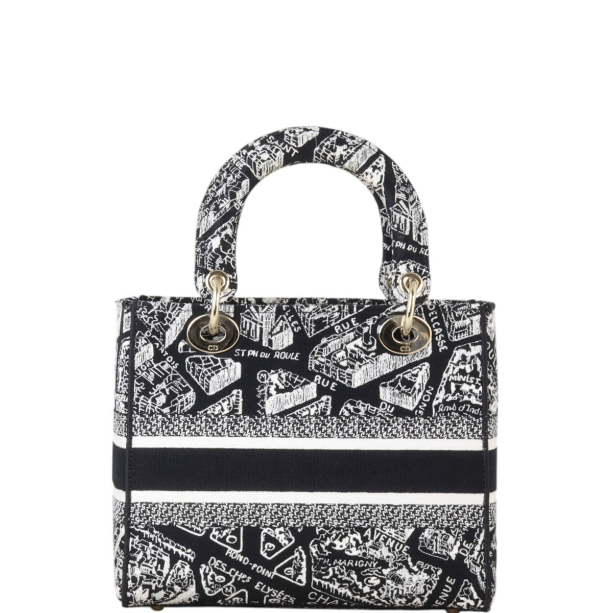 Dior Lady D Lite Plan De Paris Handbag Medium Travel Bag