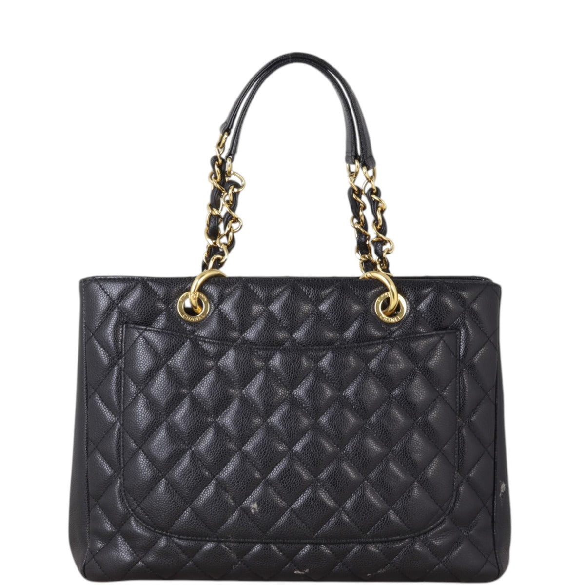 Chanel Grand Shopping Tote Quilted Black Shoulder Bag Tote 19122024