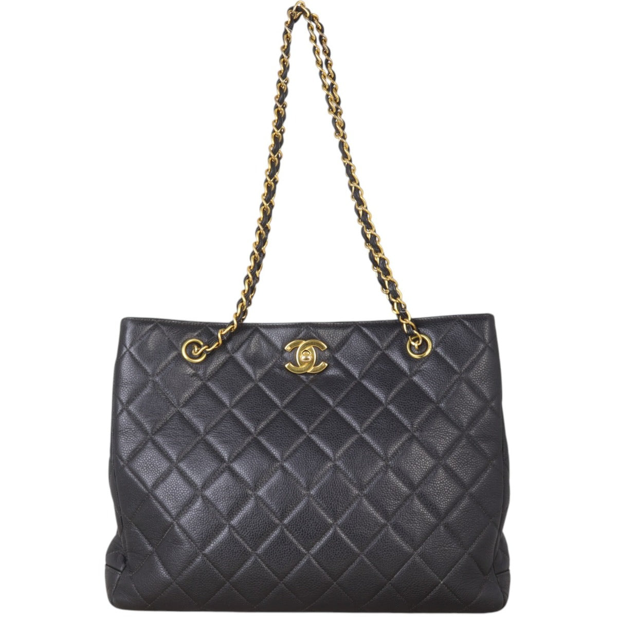 Chanel Classic CC Tote Quilted Black Tote Bag