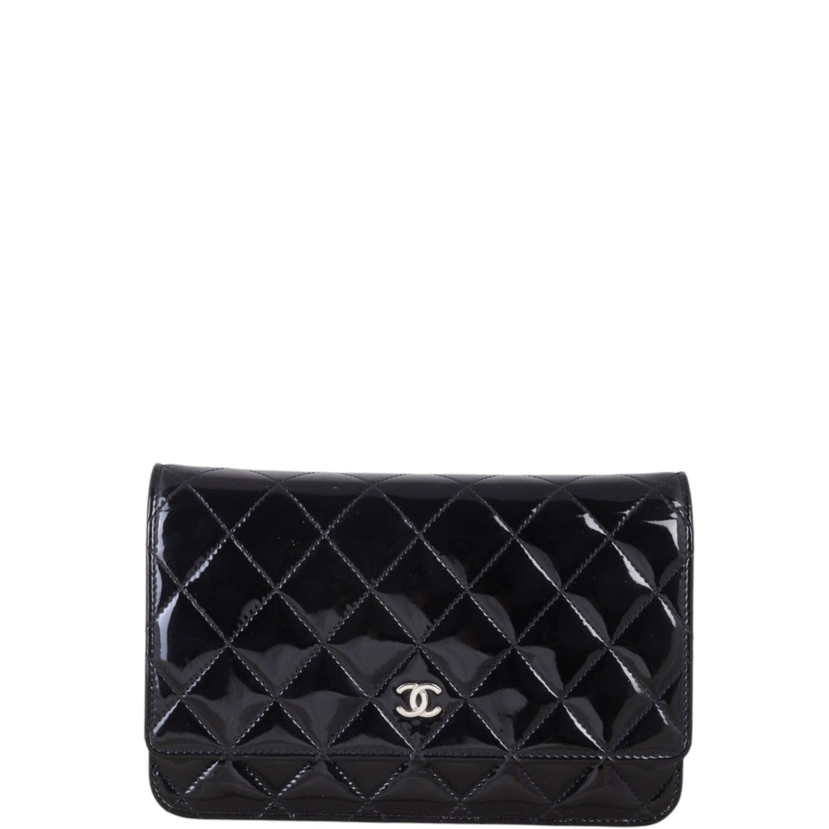 Chanel Classic Wallet on Patent Handbag Quilted Black Shoulder Bag