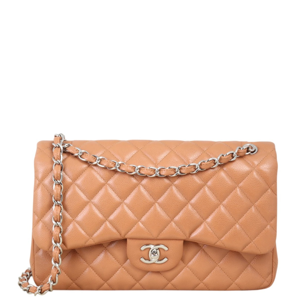 Chanel Classic Double Jumbo Handbag Quilted Brown Crossbody Bag Jumbo 14012025
