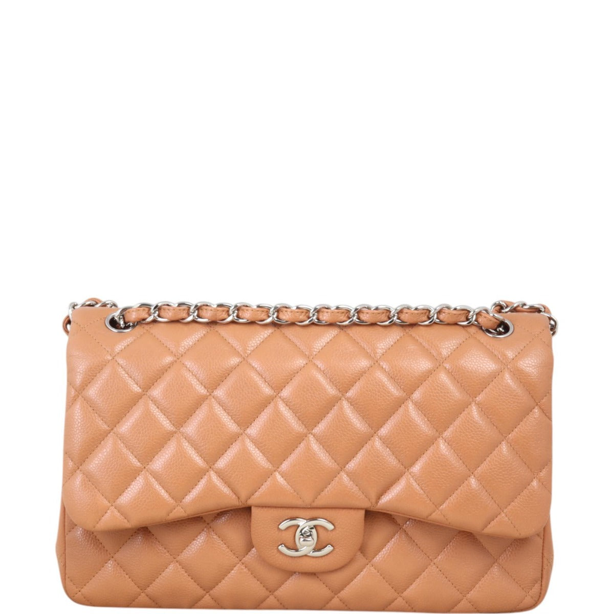 Chanel Classic Double Jumbo Handbag Quilted Brown Crossbody Bag Jumbo 14012025