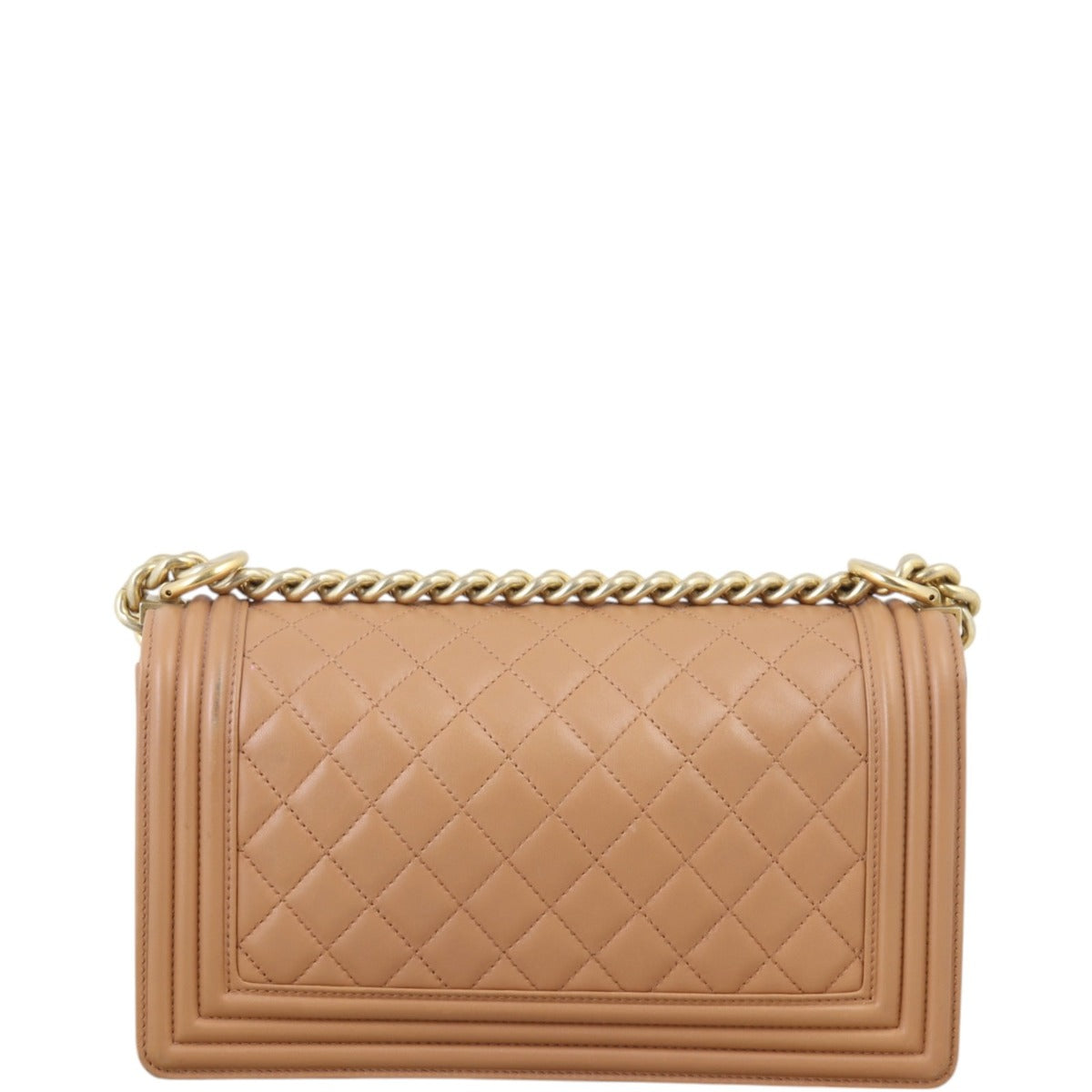 Chanel Boy Old Handbag Quilted Brown Crossbody Bag