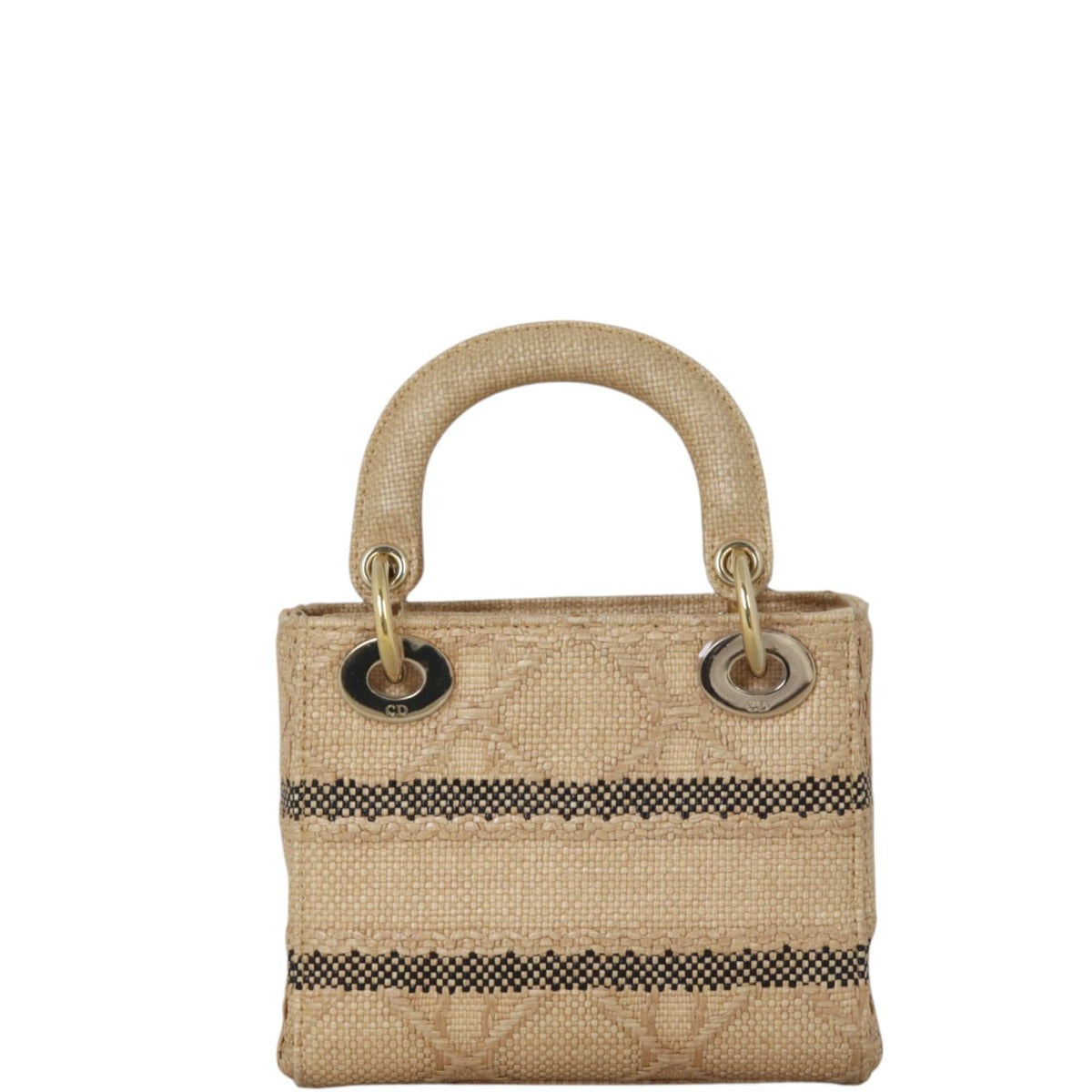 Dior Lady D Lite Handbag Raffia Mini Travel Bag