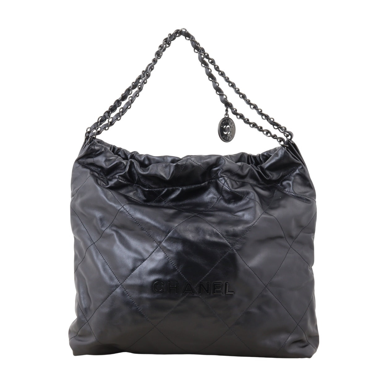 Chanel 22 Hobo Quilted Black Hobo Bag