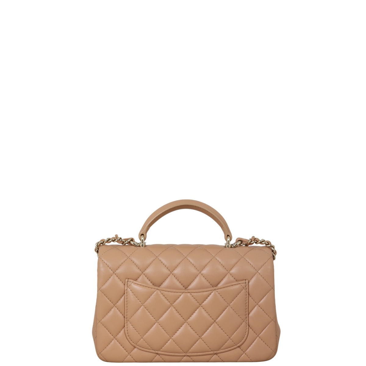 Chanel Classic Flap Rectangular Top Handle Lambskin Quilted Crossbody Bag
