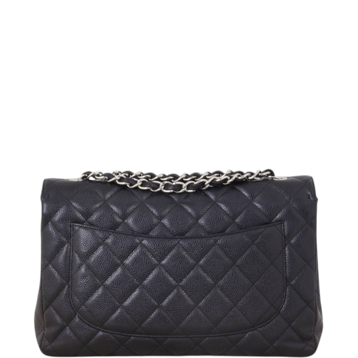 Chanel Classic Single Jumbo Caviar Handbag Quilted Black Crossbody Bag Jumbo 13032025