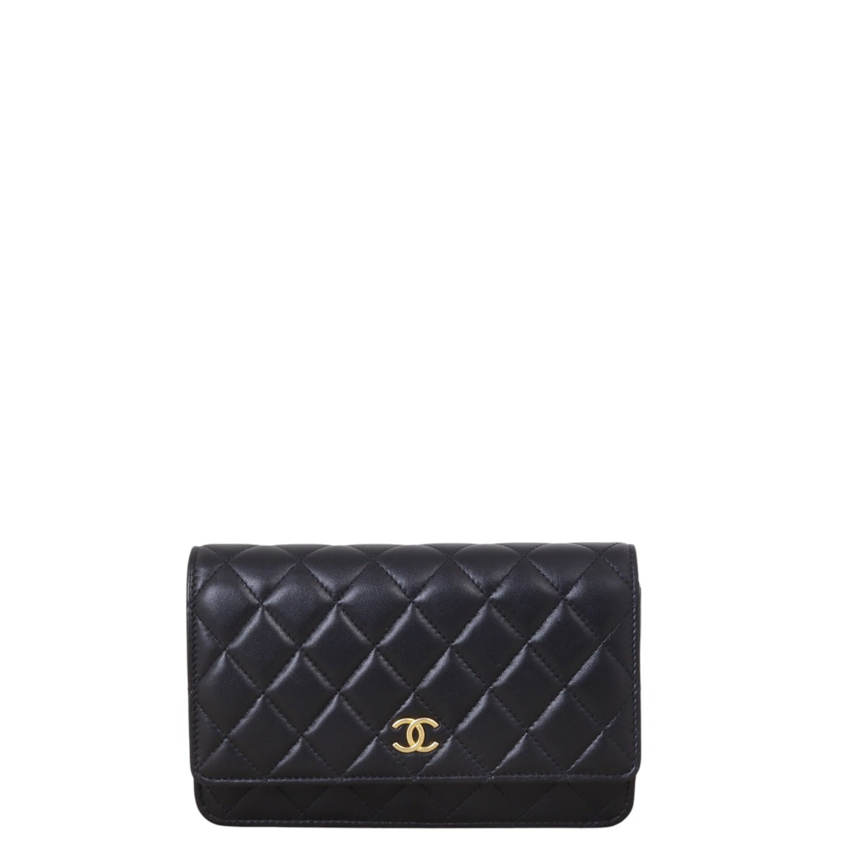 Chanel CC Wallet on Handbag Quilted Black Crossbody Bag
